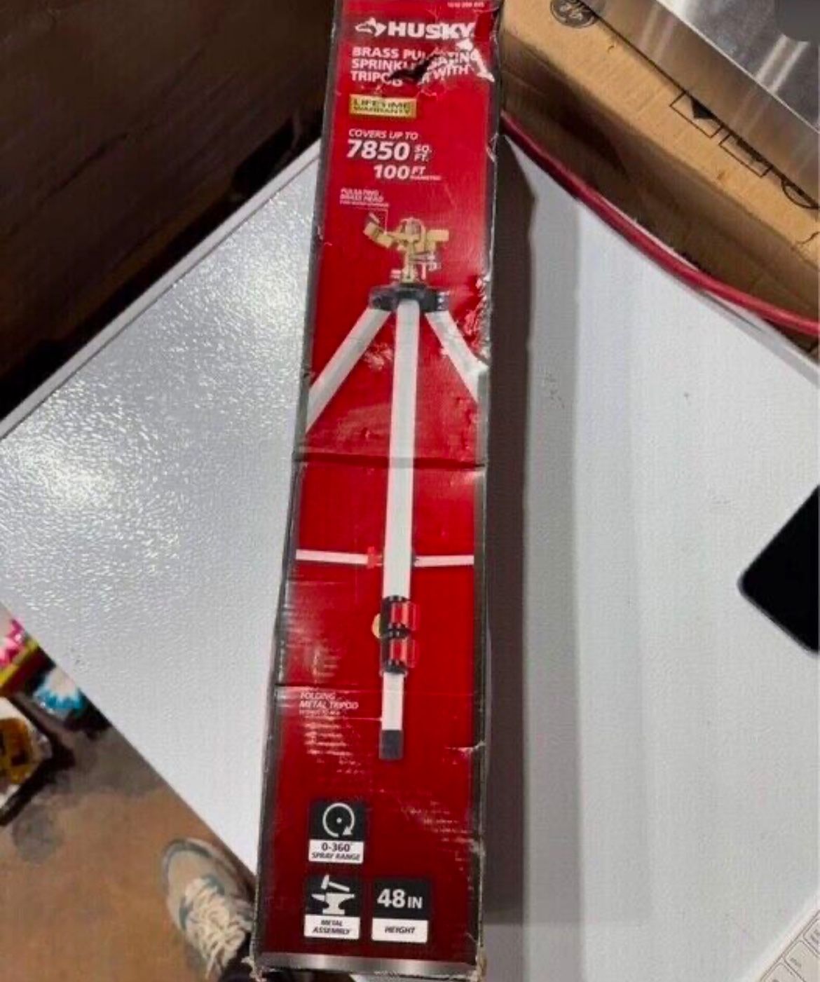 Husky Metal Pulsating Sprinkler with Tripod 1010 098 895 (OB)
