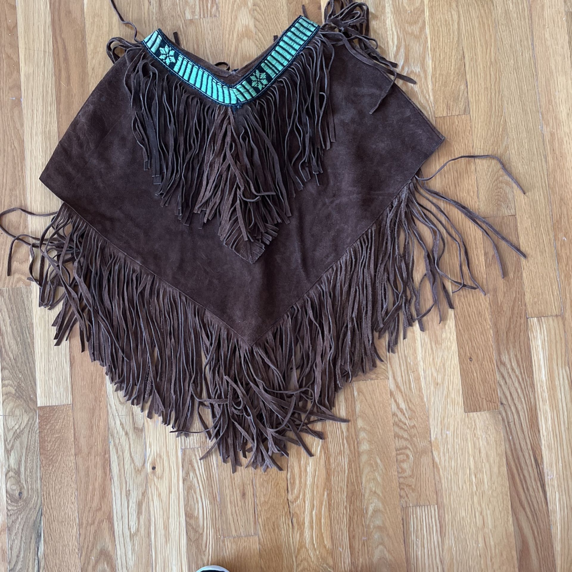Suede Poncho Style