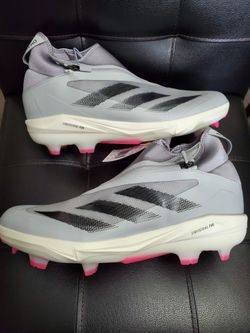 Adidas Adizero Impact+ TPU Grey Core Black Baseball Cleats ID0976 Men's Size 12