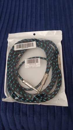 Sovvid 2 Pack Guitar Cable 10ft - Straight Instrument Cable Quarter Inch Cable