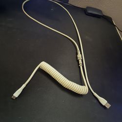 White Coiled Cable 