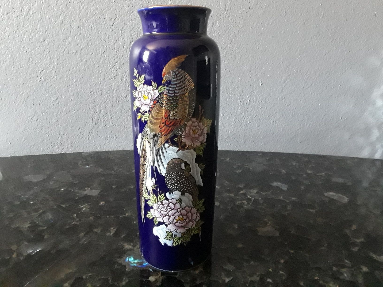 Vintage Large Cobalt Vase Made in Japan