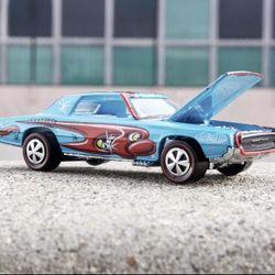Hot Wheels x Kenny Scharf Custom T-Bird  Deco: Original artwork in the style of Karbombz! 