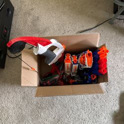 Box Of Nerf Guns w/ bullets