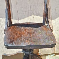 Antique wood office chair