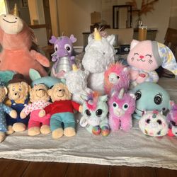 Various Stuffed Animals-several Unicorns 