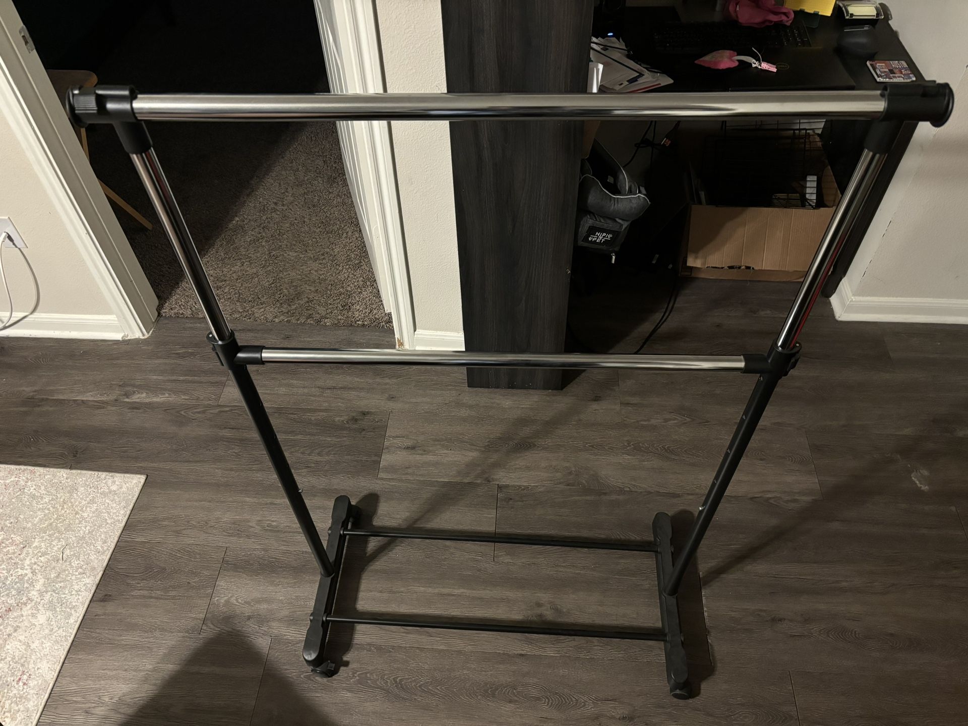 Adjustable Double Rod Garment Rack Black - Room Essentials™