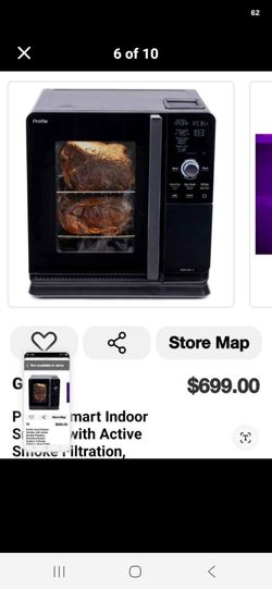 Profile smart  indoor smoker with active  smoke filtration,  precision smoke control, 5 smoke settings  wood pellet