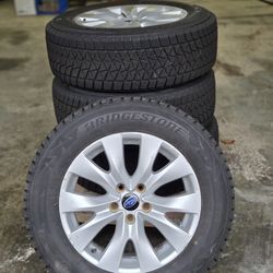 4 Mounted 17 Inch Winter Bridgestone Tires