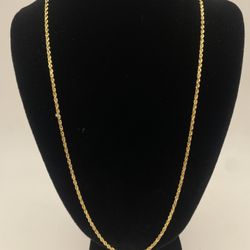 14k Gold Rope Chain 18”
