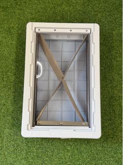Ideal Pet Products Ruff Weather RW XL Pet Door 9.75” x 17” | Locking | White
