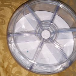 New No Box 6 Bay Lazy Susan Style Candy/nuts Pushbutton Serve Assorted Candy Dispenser 