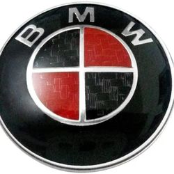 74mm BMW Roundel Trunk Emblem - Red & Black