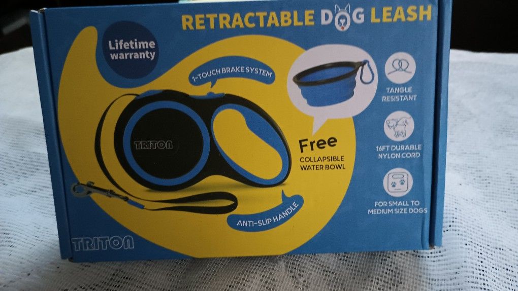 RETRACTABLE DOG LEASH & BOWL