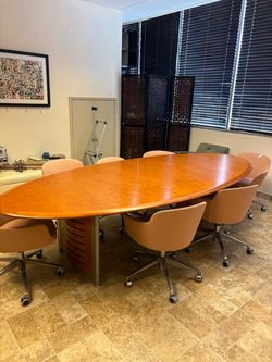 Conference table with chairs