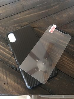 iPhone X and Xs case and glass combo