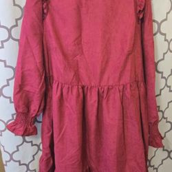 Ladies Shein Curve Burgundy Dress