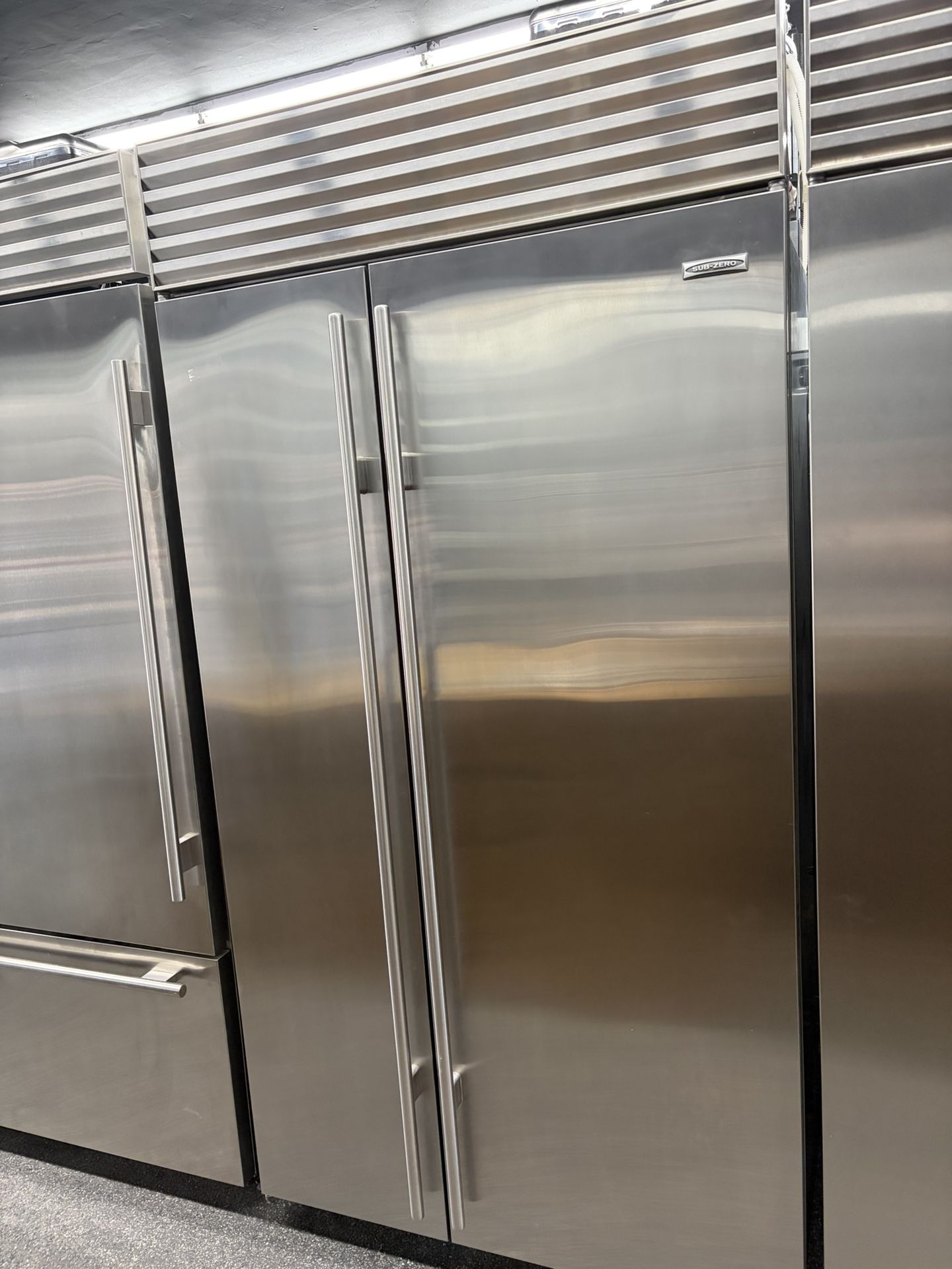 Sub Zero Built In 42” Side By Side Refrigerator Stainless Steel