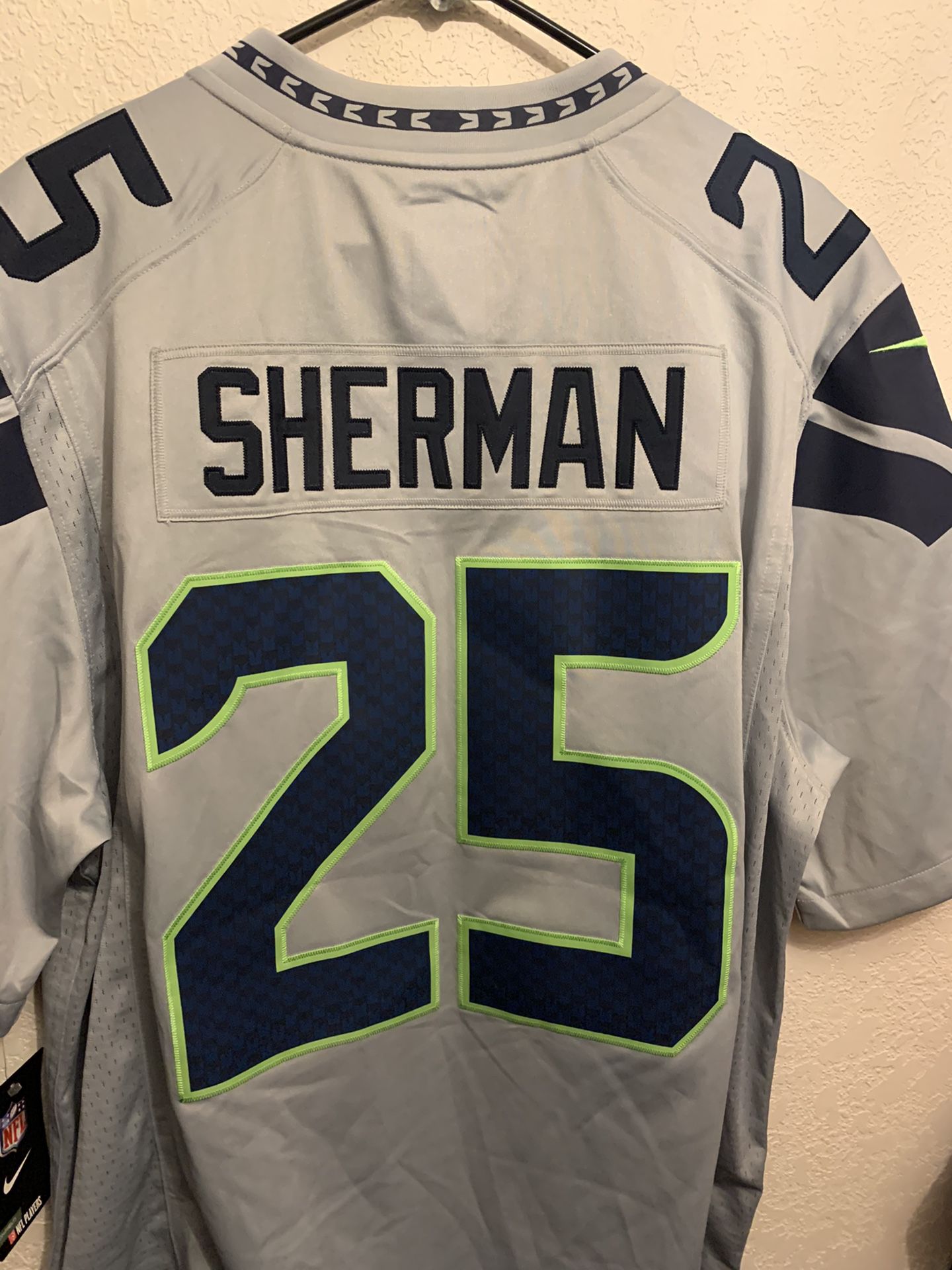 Nike Seattle Seahawks Richard Sherman Limited On Field Gray Wolf Jersey MENS XL