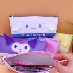 1Pc Kawaii Sanrio Wallet for Girls, PU Leather Pen Bag, Cartoon Cute Coin Purse 