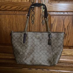 Couch Shoulder Tote Bag Beige Color