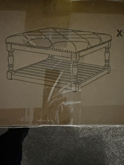Brand New In Box Beige Ottoman For Sale $$ Price Is Firm Serious Buyers Only!!
