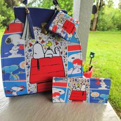 Snoopy Purse Bag/Backpack, Wallet And Coins Purse 