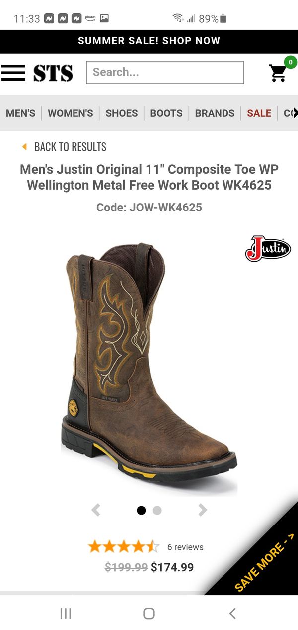 justin wk4625 boots