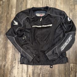 Joe Rocket Mens Official Licenced Honda Black Armored Motorcycle Jacket Size L