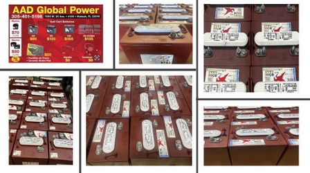 Baterías de 1 año de garantía Trojan nuevas de 6volt para golf car
