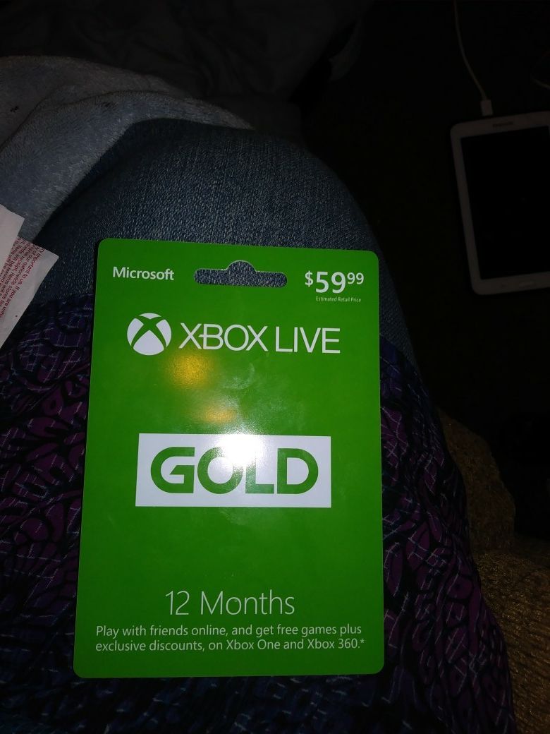 Xbox Live Gold Card Month