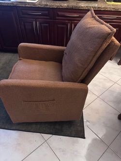 NEW Gelloan Upholstered Swivel Glider and Recliner Nursery Chair,Brown