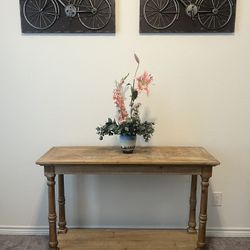 2 Tier Distressed Wood Console Entryway