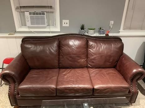 Brown Leather Couch