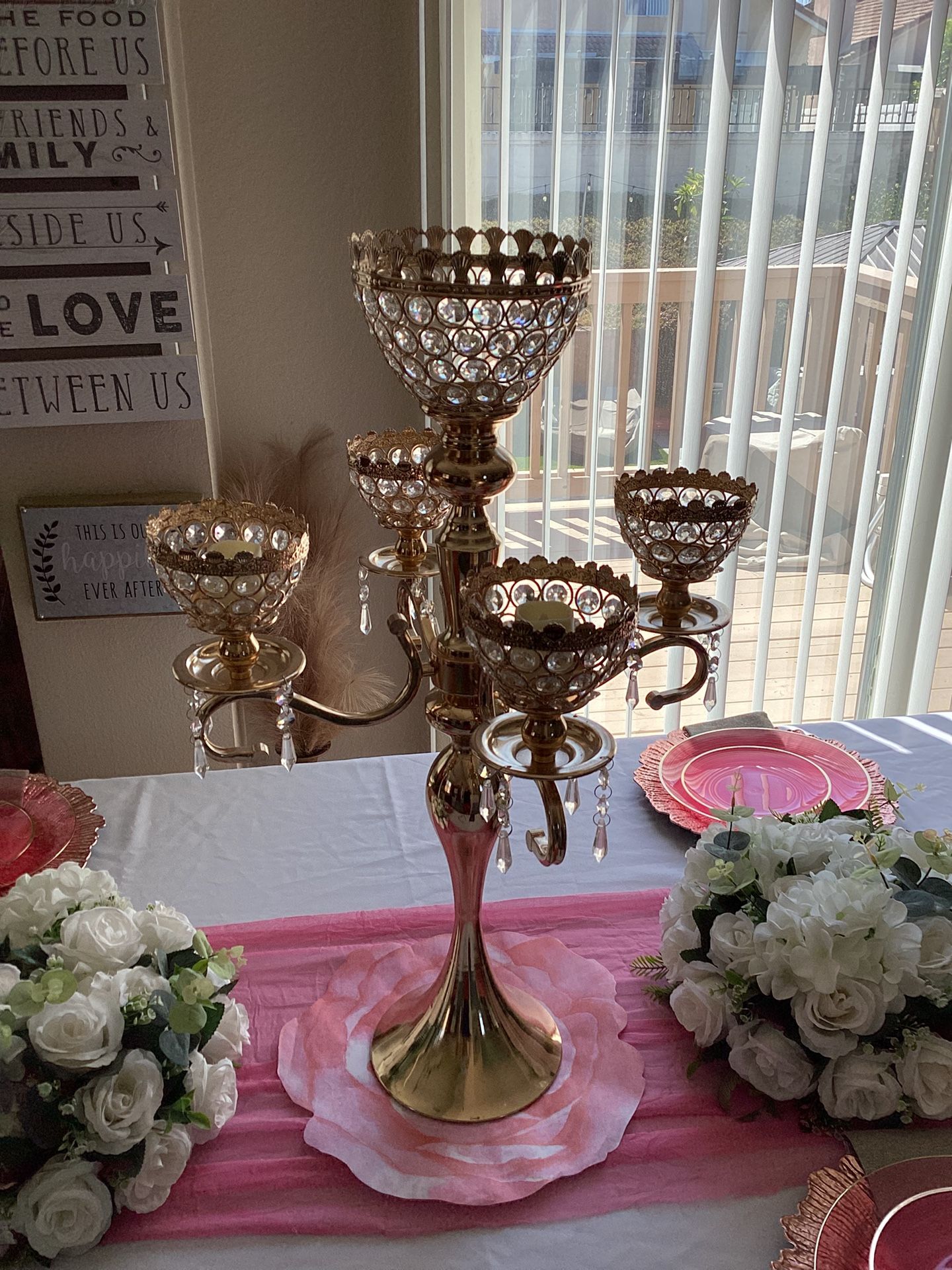 4 Gold Candelabras