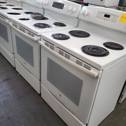 Electric  Stoves  Coils White And Silver