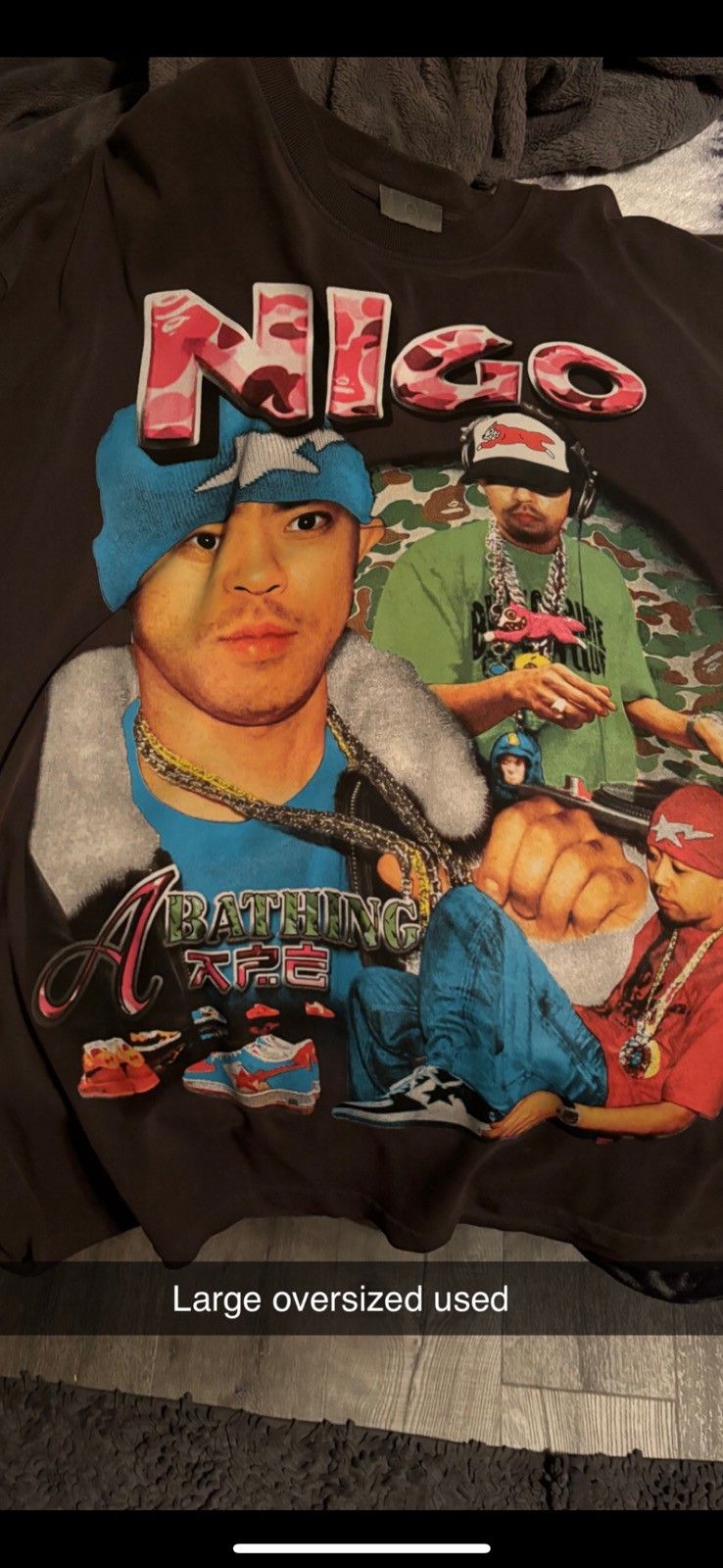 Nigo Bape Creator Tee Sz Large Oversize 