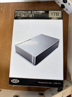 LaCie Porsche Design Mobile Drive 1 TB USB 3.0/2.0 External Hard Drive Windows