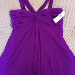 new women's long evening dress purple Color , Size 14