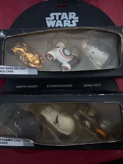 Disney Star Wars Die-Cast Racers – 2 Three-Packs – Vintage/Collectible