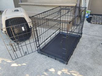 Small Black Wire Dog Crate with Tray