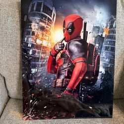 Deadpool Metal Wall Art / Poster – 20.5” x 15.4” – Excellent Condition 