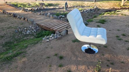 White Leather Chair $160 Obo
