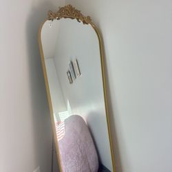 Gold Ornate Standing Mirror