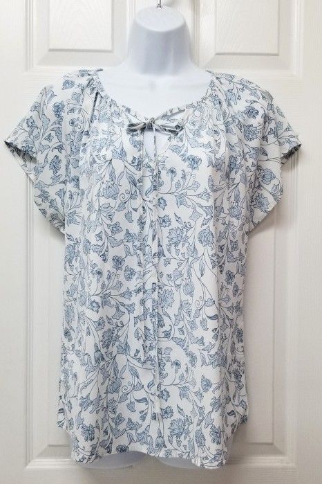 Blue Floral Top M