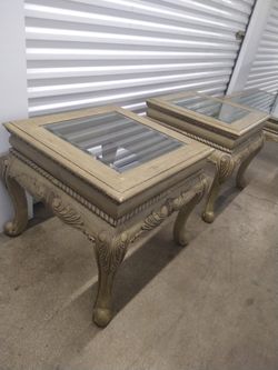 3 STEINHAFELS HARD WOOD END TABLES