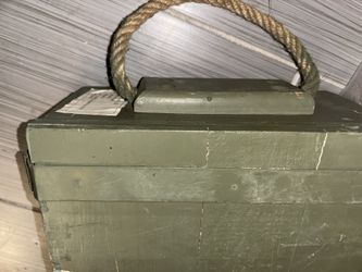 Russian Vintage Ammunition Crate From WWII Wooden Crate  That locks 