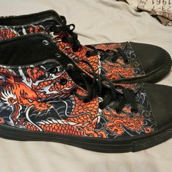RAAD Red/Black Dragon Hightop Shoes