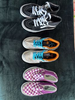 Nike and vans 3 pairs size 3 3.5 and 4