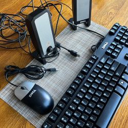 Dell Key Board,Mouse and Speakers